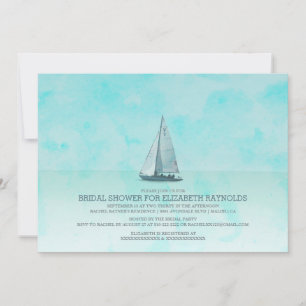 Whimsical Boat Bridal Shower-uitnodigingen Kaart