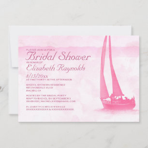Whimsical Boats Bridal Shower Invitations Kaart