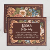 Whimsical boek voor Baby shower Informatiekaartje (Voorkant / Achterkant)