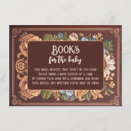 Whimsical  boek voor Baby shower Informatiekaartje