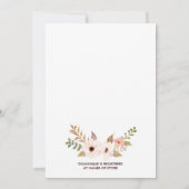 Whimsical Bohemian Floral Wreath Bridal Brunch Kaart (Achterkant)