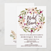 Whimsical Bohemian Floral Wreath Bridal Brunch Kaart (Voorkant / Achterkant)