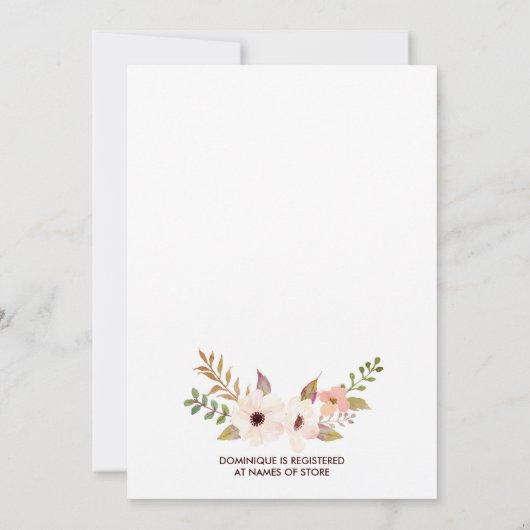 Whimsical Bohemian Floral Wreator Vrijgezellenfees Kaart (Achterkant)