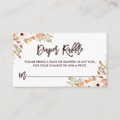 Whimsical Bohemian Flower Diaper Raffle Informatiekaartje (Voorkant)