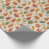 Whimsical Boho Autumn Leaves Watercolor Cadeaupapier (Hoek)
