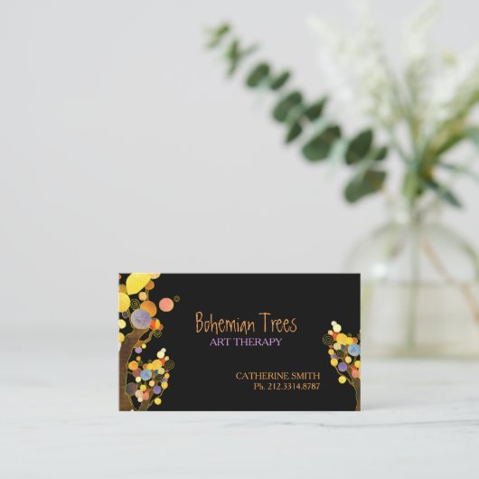 Whimsical Boho behandelt business Appointards Afsprakenkaartje (Staand voorkant)