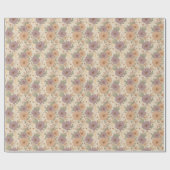 Whimsical Boho Bloem en Maan Droomlandschap Cadeaupapier (Vlak)