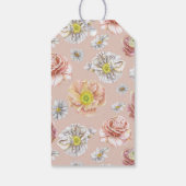 Whimsical Boho Bunny Rabbit Love Bloemen Huwelijk Cadeaulabel (Achterkant)