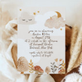 Whimsical Boho Celestial Woodland Baby shower Kaart