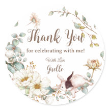 Whimsical Boho Chic Bunny Konijn Botanische Bloeme