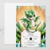 Whimsical Boho Dragon Verjaardag Kaart (Voorkant / Achterkant)