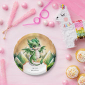 Whimsical Boho Dragon Verjaardag Papieren Bordje (Feest)
