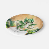 Whimsical Boho Dragon Verjaardag Papieren Bordje (Gekanteld)