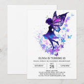 Whimsical Boho Fairy Verjaardag Kaart (Voorkant / Achterkant)