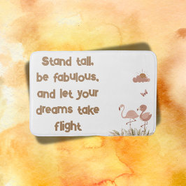 Whimsical Boho Flamingo Monogrammed | Badmat