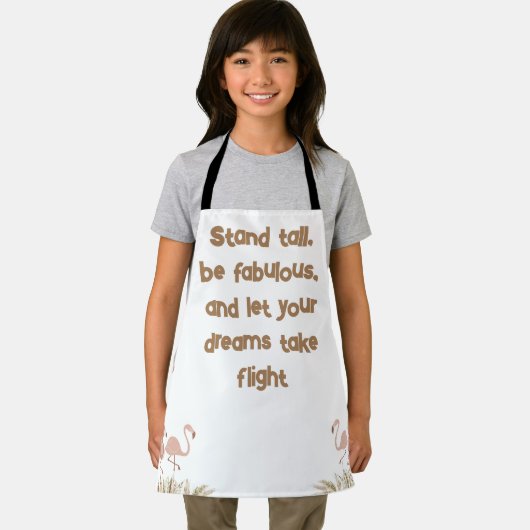 Whimsical Boho Flamingo Monogrammed | Schort (Insitu)