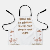 Whimsical Boho Flamingo Monogrammed | Schort (Voorkant)