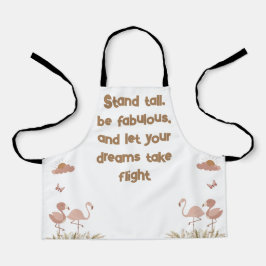 Whimsical Boho Flamingo Monogrammed | Schort