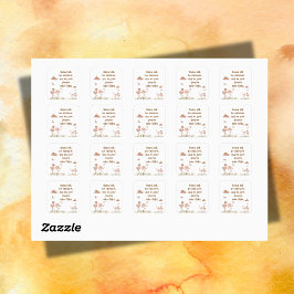 Whimsical Boho Flamingo Monogrammed | Vierkante Sticker