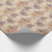 Whimsical Boho Floral & Moon Dreamscape Cadeaupapier (Hoek)