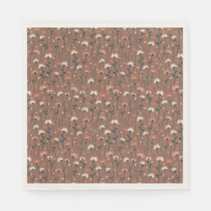 Whimsical Boho Floral Pattern Herfst House Warming Servet
