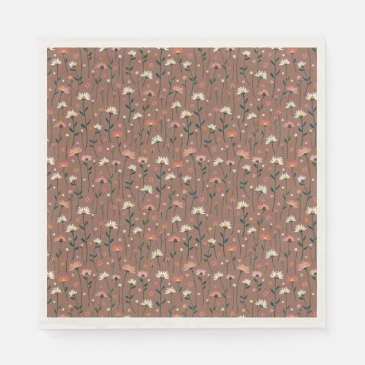 Whimsical Boho Floral Pattern Herfst House Warming Servet (Voorkant)