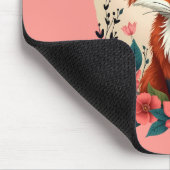 Whimsical Boho Fox met Floral Crown Woodland Art Muismat (Hoek)