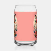 Whimsical Boho Fox met Floral Crown Woodland Blikvorm Glas (Rechts)