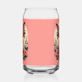 Whimsical Boho Fox met Floral Crown Woodland Blikvorm Glas (Links)