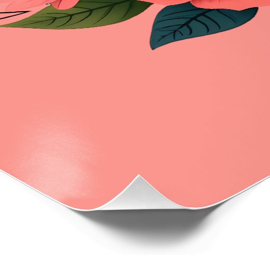 Whimsical Boho Fox met Floral Crown Woodland Perfect Poster (Hoek)