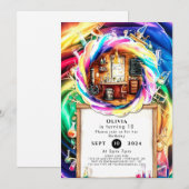 Whimsical Boho Fun Scientist Verjaardag Kaart (Voorkant / Achterkant)