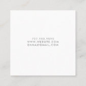 Whimsical Boho geschilderd Floral Oorbel Display K Vierkante Visitekaartje (Achterkant)