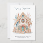 Whimsical Boho Gingerbread House Vrolijk kerstfees Feestdagenkaart (Voorkant)