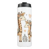 Whimsical Boho Giraffe Family Thermosbeker (Voorkant)