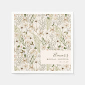 Whimsical Boho Greenery Foliage Vrijgezellenfeest Servet (Voorkant)