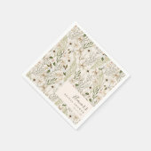 Whimsical Boho Greenery Foliage Vrijgezellenfeest Servet (Hoek)