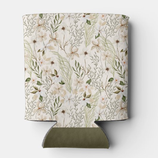 Whimsical Boho Groene Loof Bruidsdouche Blikjeskoeler (Achterkant)