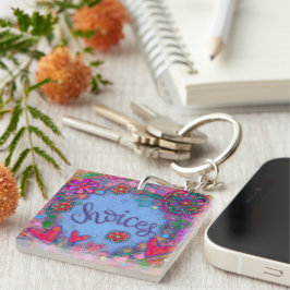 Whimsical Boho Hearts Keuzes Inspirivity Sleutelha Sleutelhanger