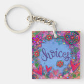 Whimsical Boho Hearts Keuzes Inspirivity Sleutelha Sleutelhanger (Voorkant)