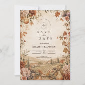 Whimsical Boho Herfst Bruiloft Save The Date (Voorkant)