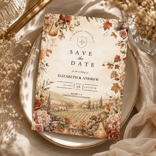 Whimsical Boho Herfst Bruiloft Save The Date