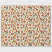 Whimsical Boho Herfstbladeren Watercolor Cadeaupapier (Vlak)