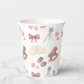 Whimsical Boho kwekerij Bassinet Dreams Paard Papieren Bekers (Voorkant)