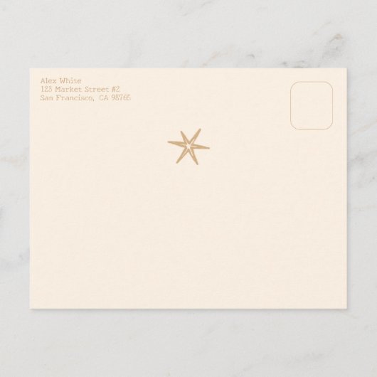 Whimsical Boho Lijst Elegant SAVE THE DATE CUSTOM Uitnodiging Briefkaart (Achterkant)