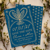 Whimsical Boho Lijst Elegant SAVE THE DATE OP MAAT