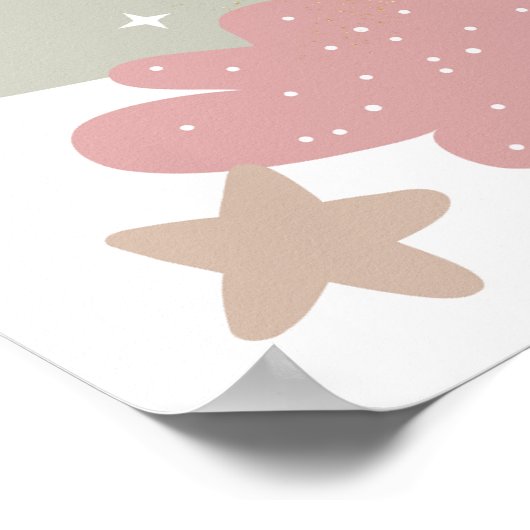 Whimsical boho maanscène, poster (Hoek)