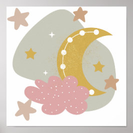 Whimsical boho maanscène, poster