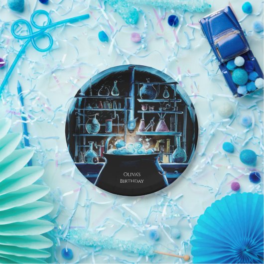 Whimsical Boho Magic Scientist Verjaardag Papieren Bordje (Feest)