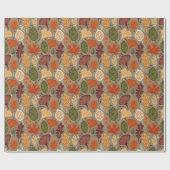 Whimsical Boho Multi Color Autumn Leaves Cadeaupapier (Vlak)