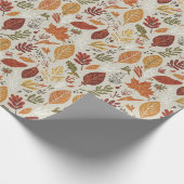 Whimsical Boho Multi Color Autumn Leaves Cadeaupapier (Hoek)